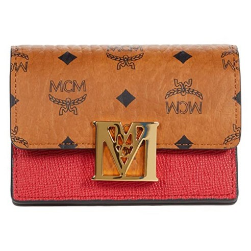 미국직배송 여자 여성 장지갑 브랜드송 브랜드 MCM 남자 남성a Visetos 레더 가죽 블록 Flap 지갑Trifold