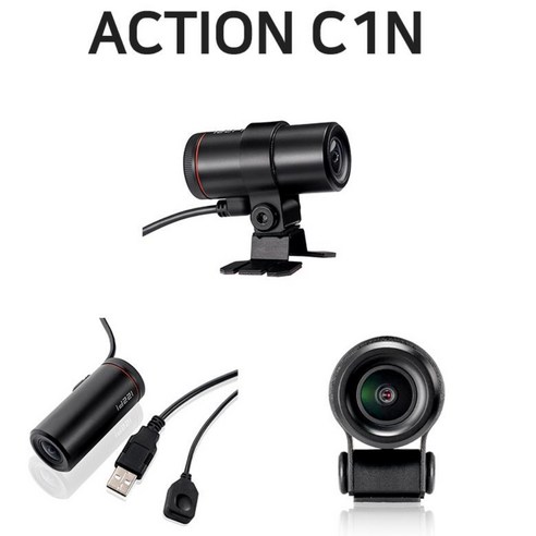 ID221 액션 C1N 바이크 블랙박스 액션캠 카메라 오토바이 자전거 방수 헬멧 블박 캠, Action C1N + 오토바이 백미러 마운트