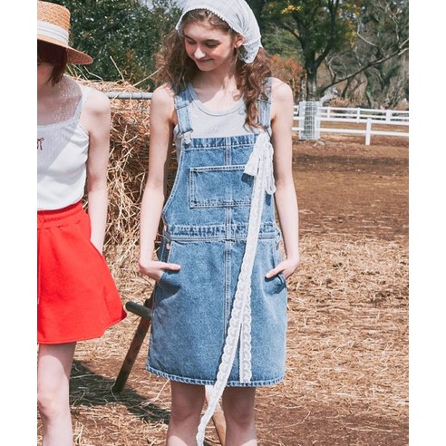 ワンピース RONRON BACK HEART POCKET DENIM DRESS LIGHT BLUE RR24BOP3560L RONRON BACK HEART POCKET DENIM DRESS LIGHT BLUERR24BOP3560LB