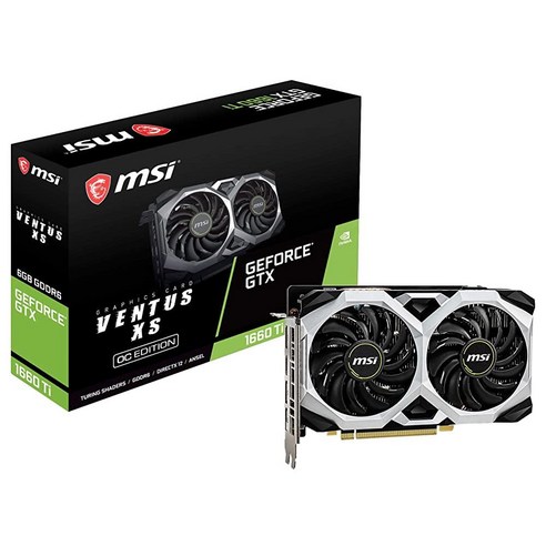 MSI 게이밍 지포스 GTX 1660 Ti 192비트 HDMI/DP 6GB GDRR6 HDCP 지원 DirectX 12 듀얼 팬 VR 지원 OC 그래픽 카드 GTX 1660 TI