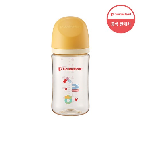 더블하트 모유실감 3세대 PPSU 한글 사랑해 240ml (M젖꼭지포함), 2개