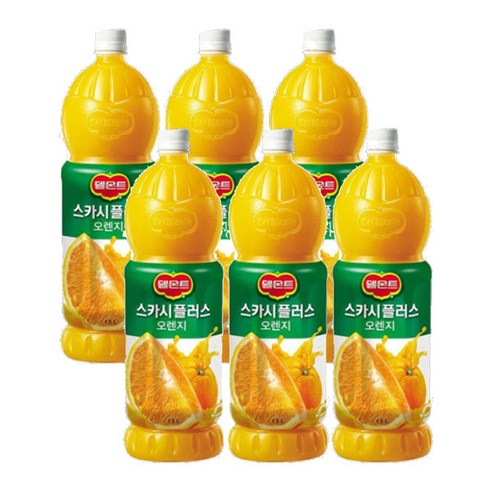 델몬트 스카시플러스 오렌지주스, 6개, 1.5L