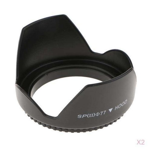 77mm 렌즈 후드 세트 리버서블 플라워 렌즈 후드, 설명, 블랙, 설명