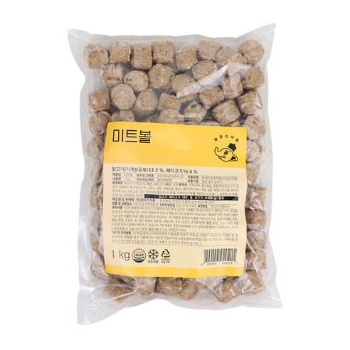 업소용 대용량 냉동미트볼 배달 반찬 맘모스 맘애맘 미트볼 1kg, 1개