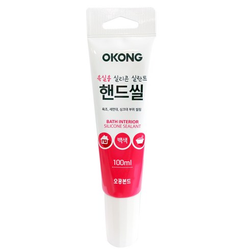 오공 욕실용 실리콘 핸드씰 백색 100ml, 1개