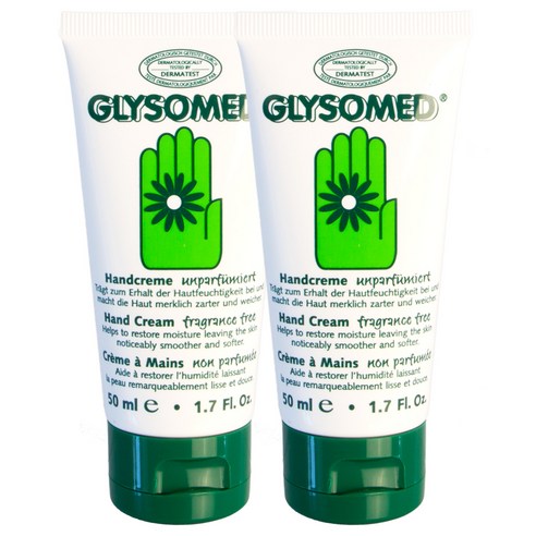 글리소메드 핸드 크림 무향 50mlx2개 핸드 풋 케어 독일 수입 바디케어, 2개, 50ml