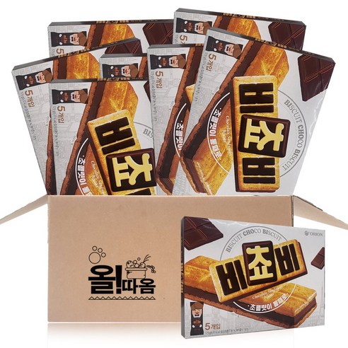 올따옴) 오리온 비쵸비 초코비스킷5P 125g x 8입, 8개