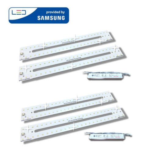 삼성LED 모듈 멀티B 50W 주방/욕실/방 420x55mm 2장 (짧은 형광등 2장 대체) 국내제작 플리커프리, 주광색, 2세트