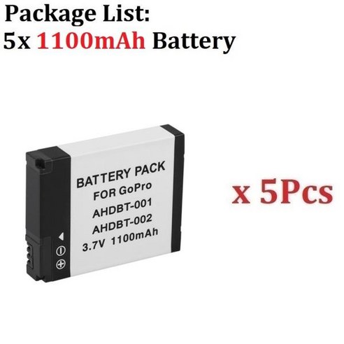 고프로 히어로 1 2 배터리 AHDBT-001 AHDBT-002 1100MAh 블루 03 블루 1개 고프로밧데리