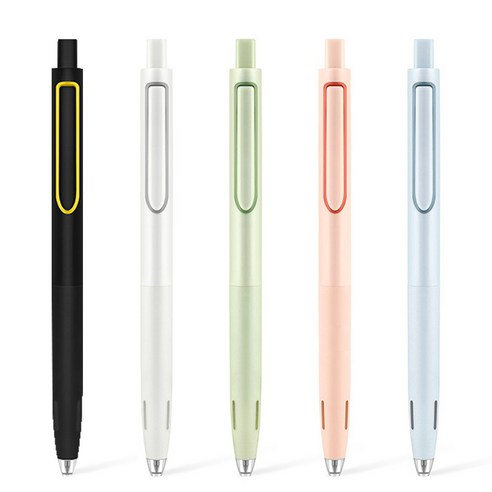 무소음 소프트 젤펜 블랙 0.5mm 5P, 5개