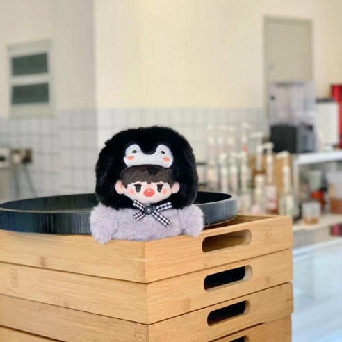 모카돌 10cm 솜인형 동물 바디슈트 3종택1 무속성 솜뭉치 아이돌인형 솜깅이, 펭귄