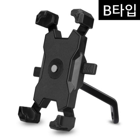 XIHAMA 자전거 원터치 휴대폰 거치대 /오토바이 킥보드 스쿠터 통용, B-나사 타입, 블랙, 4개