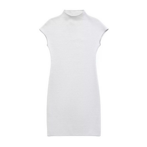 ZARA 자라 하프 터틀넥 니트 스트레치 니트 미니 원피스 5584481