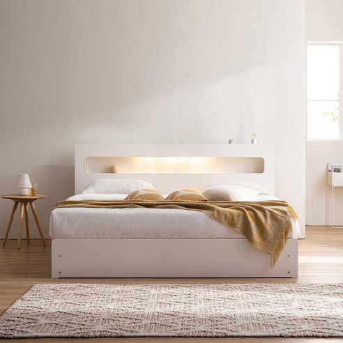 넓고 편리함 모두 잡은 삼익가구 레이즈 LED 4단 수납 라지킹 침대!