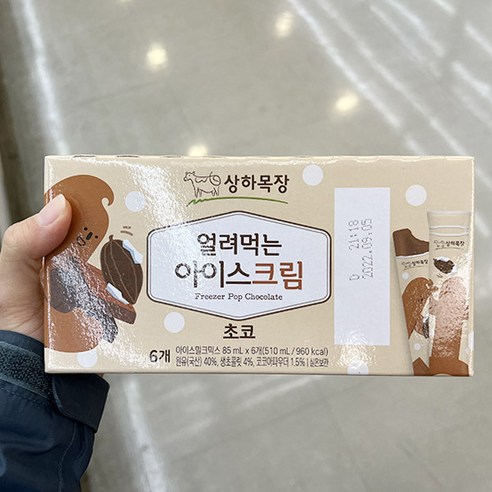 매일유업 상하목장 얼려먹는 아이스크림초코 85ml x 6 x 2개, 종이박스포장, 6개