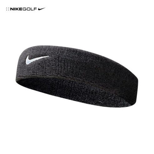 나이키 SWOOSH LOGO 헤드밴드 땀흡수 헤어밴드, Black, 1개