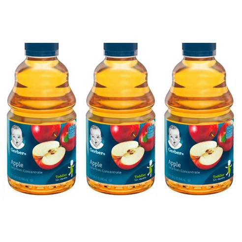 거버 주스 프롬 컨센트레이트 946ml, 사과(apple), 3개