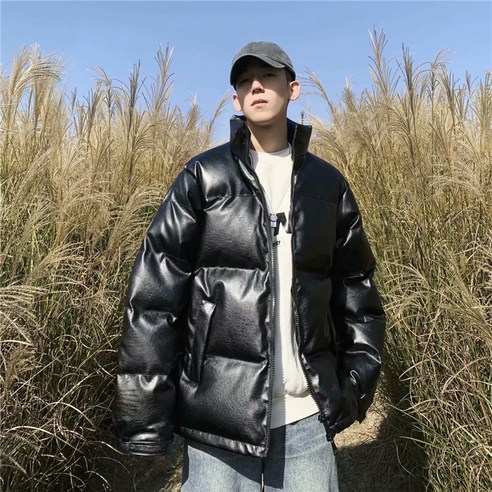 겨울 가죽 남성 두꺼운 보온 솜저고리 패딩 코트 빈티지 면복