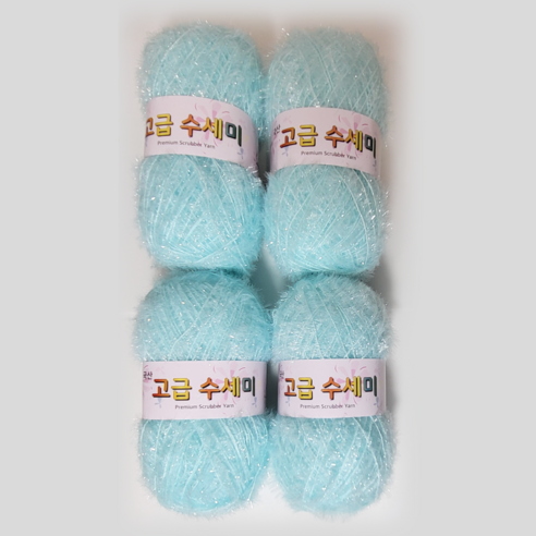 울클럽 별꽃수세미 만들기 DIY 고급수세미실 80g 4볼세트 (총 320g), 154소프트버블, 1개
