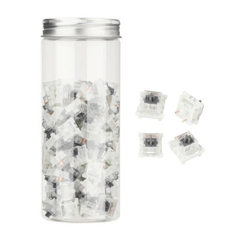MX 스위치 키보드 초심자 매니아를 위한 기계식 키보드 스위치, 싱글 15x15x17mm, ABS 플라스틱, 실버 90