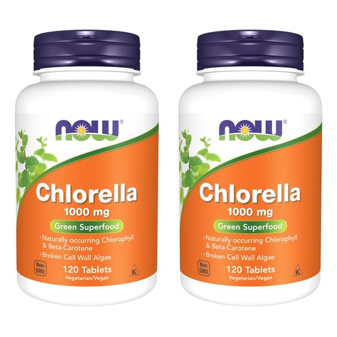 나우푸드 클로렐라 1000mg 타블렛, 120개입, 2개, 120정