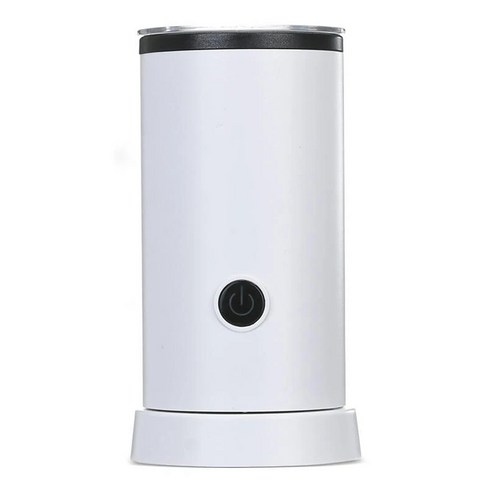 AFBEST 전기 우유 거품기 기계 온열 장치 550W 자동 가열 240Ml 스테인레스 스틸 내부 거품 제조기-흰색 미국 플러그, 하얀