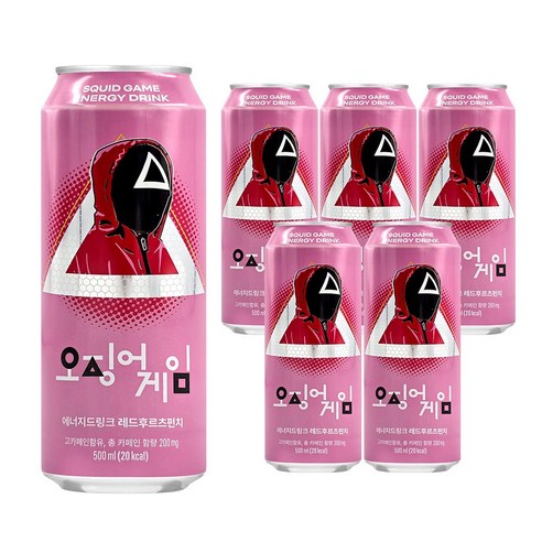 넷플릭스 오징어게임 에너지음료 후르츠펀치, 500ml, 6개