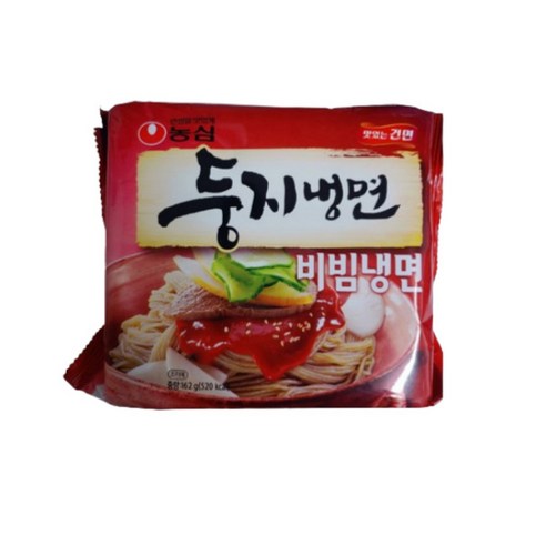 농심 둥지 비빔냉면 162g, 4개