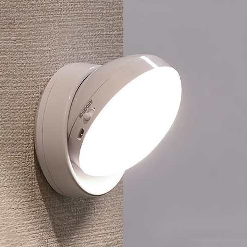 360도 무선 센서등 LED 현관 센서 등 붙이는 자석 조명 모션 동작 감지 스마트 계단 주방 부착 실내 인테리어, R89090Y(건전지형 웜화이트광, 1개