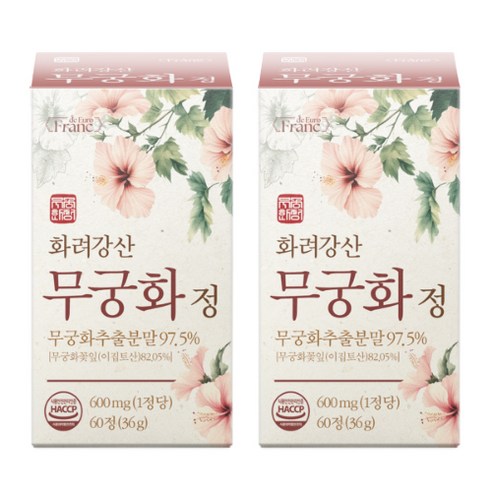 화려강산 무궁화 정 [97.5%] 식약청인증 HACCP, 2개, 60정