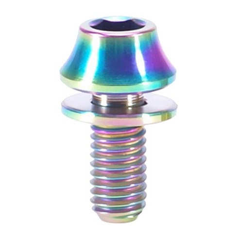MTB 도로 자전거 M5x12mm Hex 소켓 볼트 나사 자전거 물병 케이지 홀더 고정 나사, 다채로운, 12mm, 티타늄 합금
