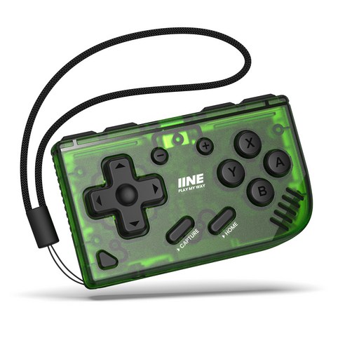이이네 빈티지 컨트롤러 휴대용 GB디자인 조이스틱 PC/Switch/Android/IOS플랫폼 지원, 1개, 녹색, L1041
