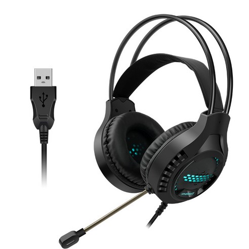 DHCX 게이밍 헤드폰 케이블 7.1채널 헤드폰 노트북 헤드셋, DHCX AK3 블랙 7.1USB 버전