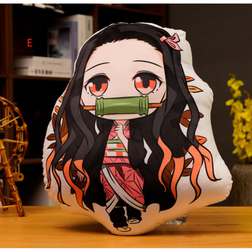 귀멸의 칼날 굿즈 귀여운 캐리터 45CM 스탠딩 쿠션, E