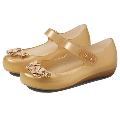 미니 melissa 여아용 울트라 크롬 플라워 BB 유아/어린이 핑크 클리어 글리터