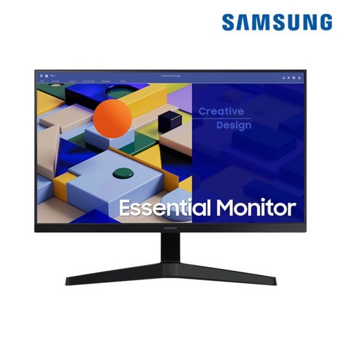 삼성24인치모니터 삼성전자 60.4cm LED 슬림베젤 IPS 24인치모니터 사무용 가정용 학교 병원, S24C310