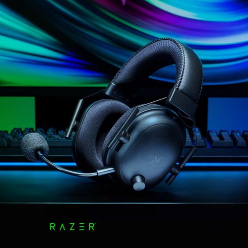 [ XC샵] Razer 레이저 블랙샤크 V2 PRO 유무선 게이밍 헤드셋 노이즈캔슬링 헨드폰, 화이트, 무선-유선+블루투스+2.4