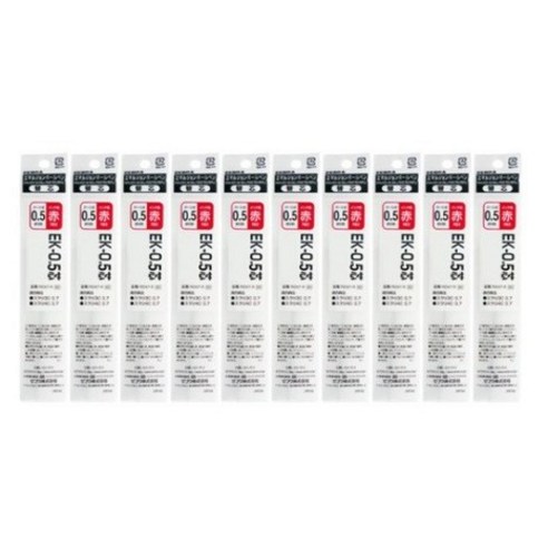 제브라 스라리 EK 리필심 0.5mm, 레드, 10개입