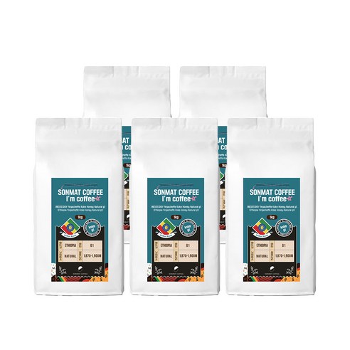 손맛커피 아이엠커피 에티오피아 예가체프 코케허니 G1 내추럴, 1kg, 5개, 더치