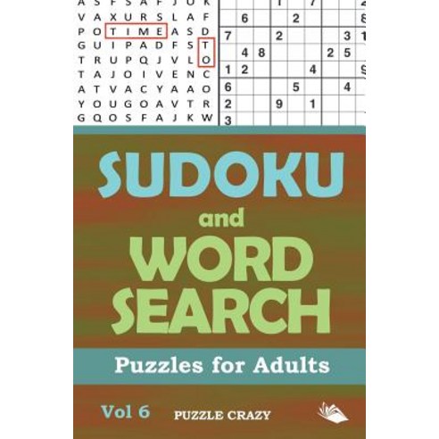 Sudoku and Word Search Puzzles for Adults Vol 6 Paperback, Puzzle Crazy