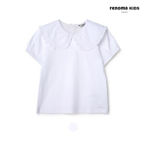 레노마키즈 R2320T154화이트 빅카라 티셔츠