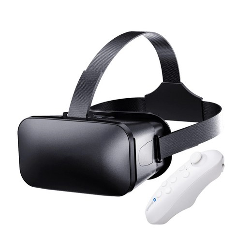 VR게임기 조정 가능한 스트랩 VR 안경 게임 헤드셋 재미있는 장난감 3D 영화 안티 블루 여행 성인 어린이 휴대용 가정용 어댑터, 1.B