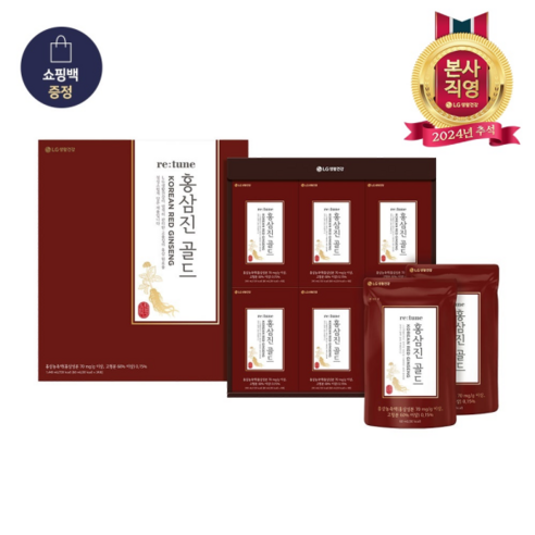 LG생활건강 선물세트 24년 추석 LG생활건강 선물세트 리튠 홍삼진 골드 60ML24포, one color, 1개