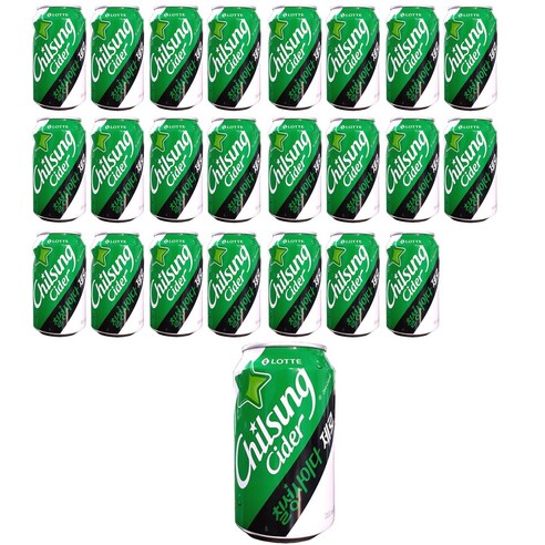 [제트스카이]롯데칠성음료 칠성사이다 제로, 355ml, 1세트