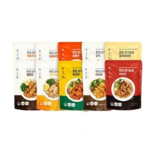 바르닭 한입 닭가슴살 10종 10팩, 마라 10팩 냉동닭가슴살10kg