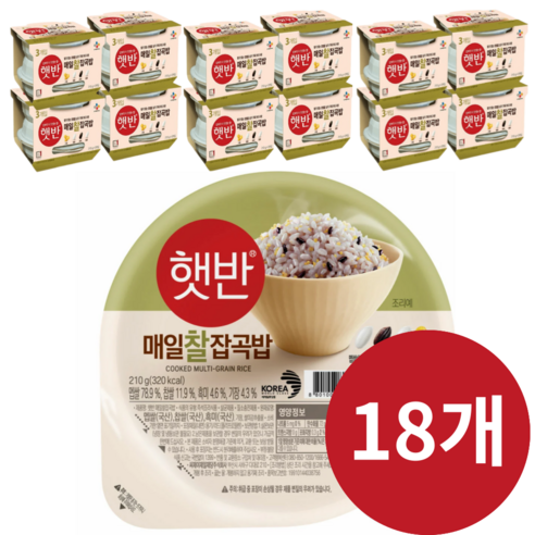 햇반 매일 찰잡곡밥, 3.78kg, 2세트