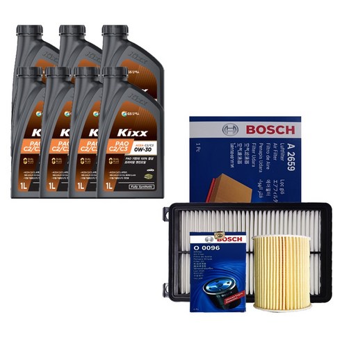 올뉴카니발 디젤 킥스 PAO C2/C3 0W30(7L)/SP 엔진오일세트 0096-2659, 1개