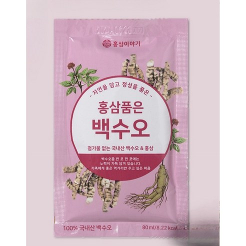 홍삼이야기 홍삼이 들어간 백하수오즙 80ml x 30포 - 백수오/하수오즙 | 쿠팡