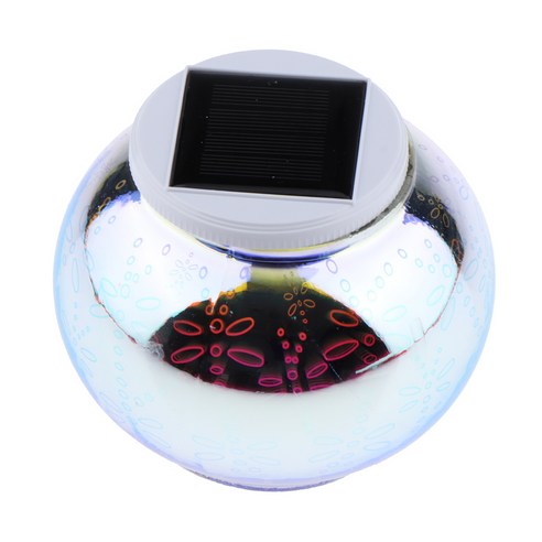Ursmart 태양 강화 된 공 LED 조명 정원 마당 잔디 야외 테이블 밤 램프, 세라믹, 설명 설명
