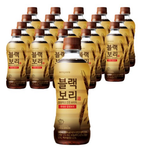 하이트진로 블랙보리 음료, 340ml, 20개